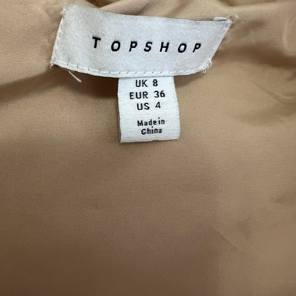 TopShop Camel Oversized Full Length Puffer Coat - Picture 4 of 4